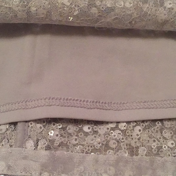 WHBM Metallic silver sequin dress - Picture 4 of 8